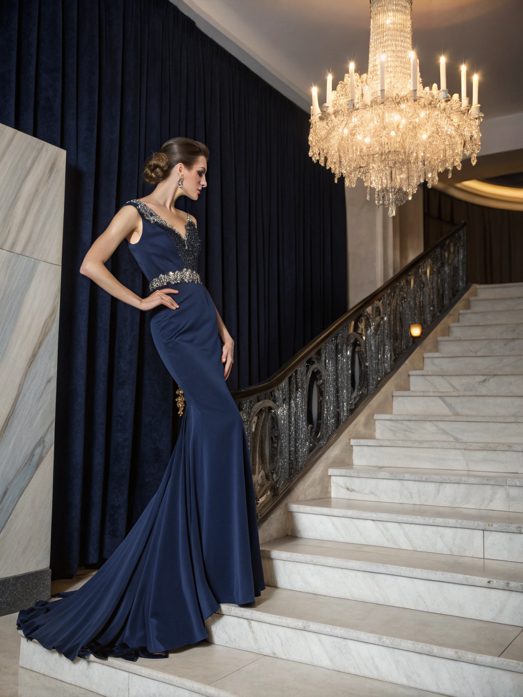 Nova Backless Gown